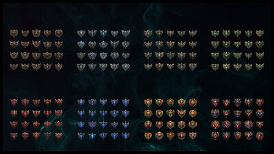 160 Game ranks icon/badges and 8 bonus frames 