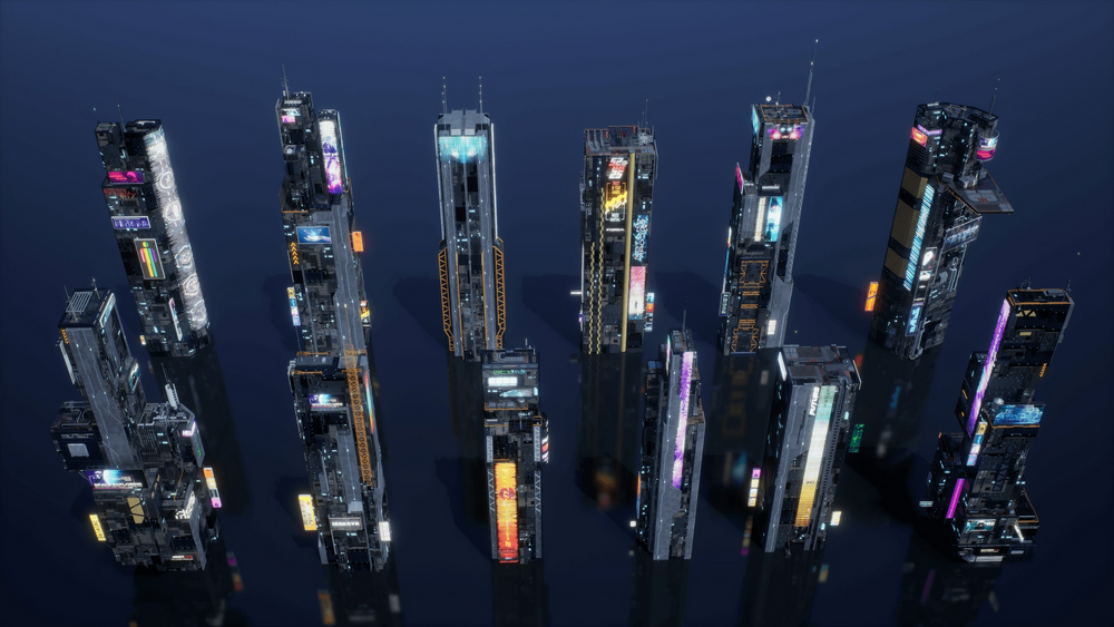 Scifi Cyberpunk Futuristic building Bundle 