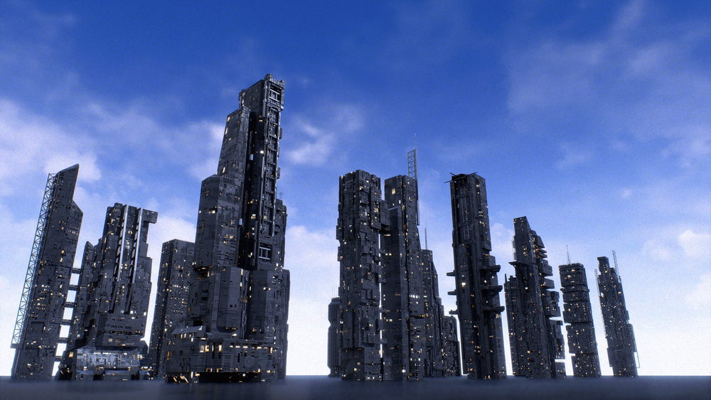 Scifi Cyberpunk Futuristic building Bundle 