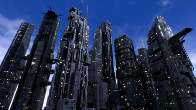 Scifi Cyberpunk Futuristic building Bundle 