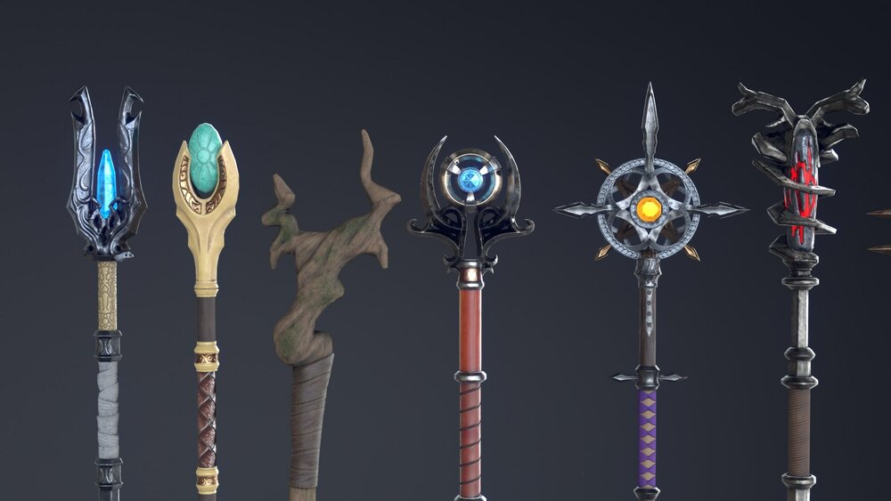 Fantasy Staff Set 05 