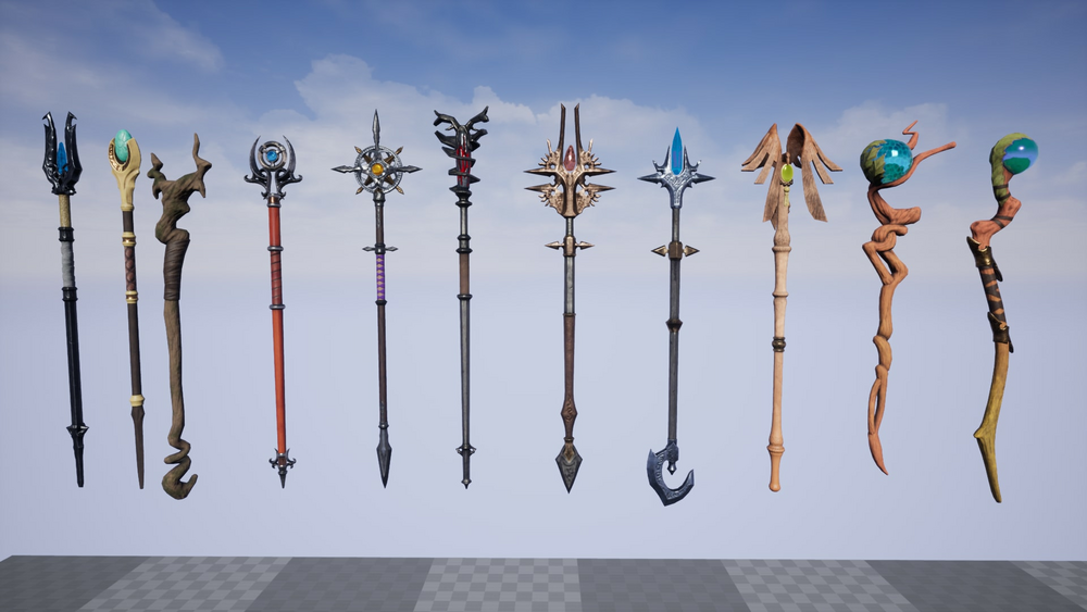 Fantasy Staff Set 05 