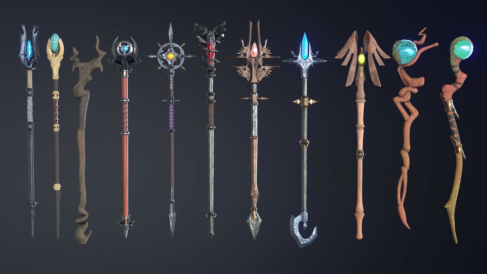 Fantasy Staff Set 05 