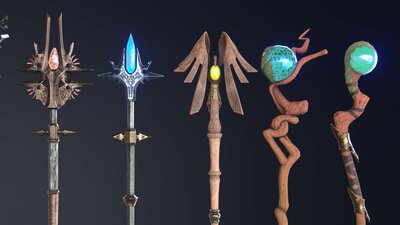 Fantasy Staff Set 05 