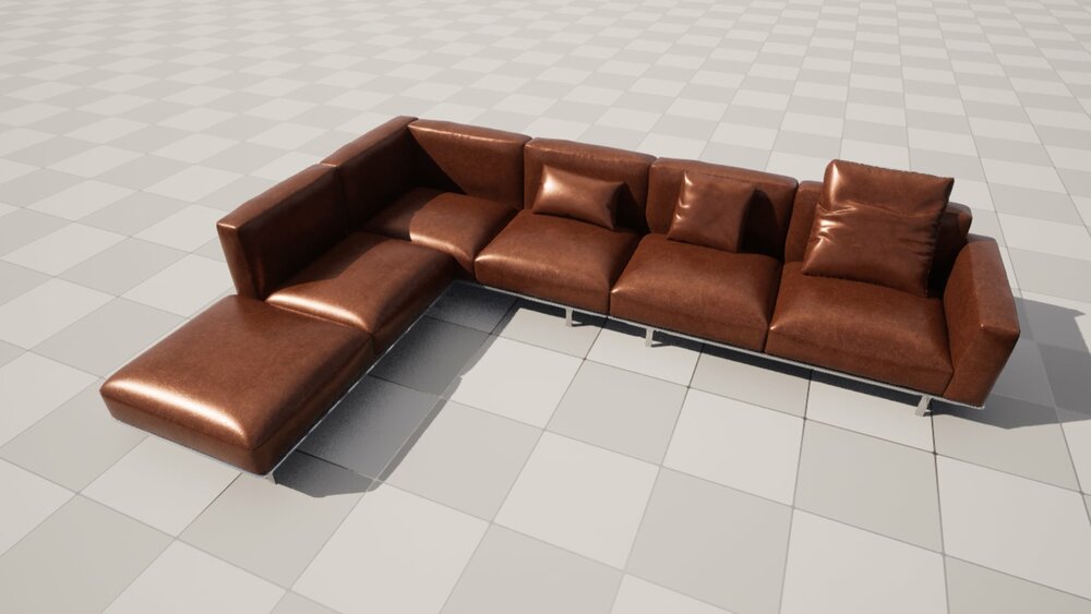 Realistic Sofa Col03 