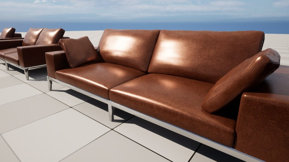 Realistic Sofa Col03 