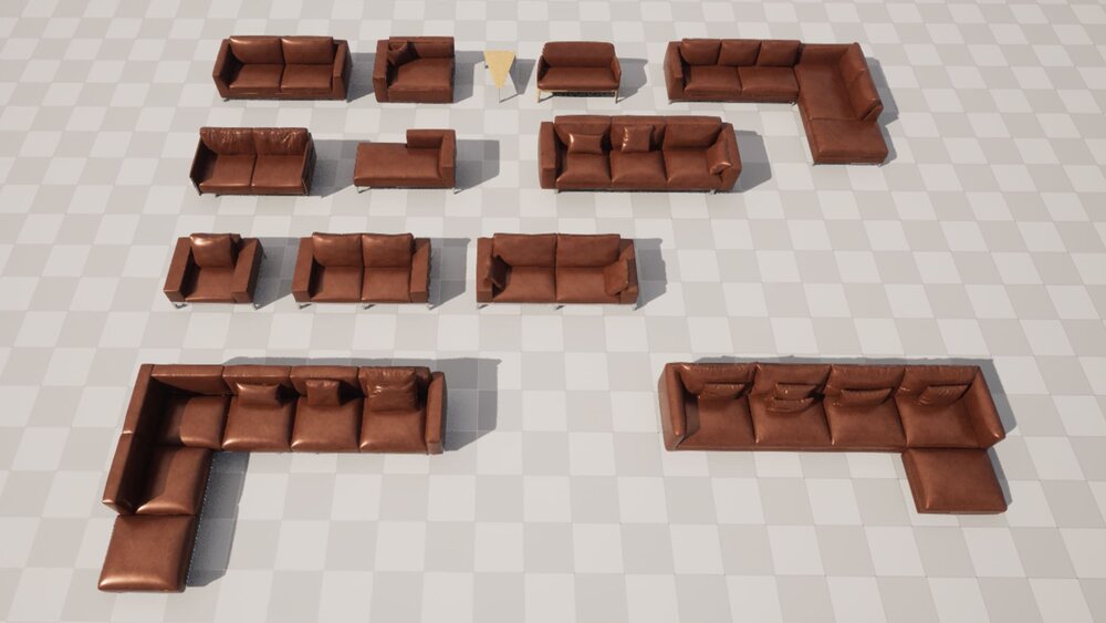 Realistic Sofa Col03 