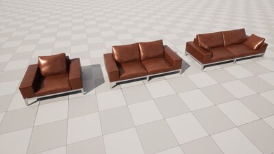 Realistic Sofa Col03 