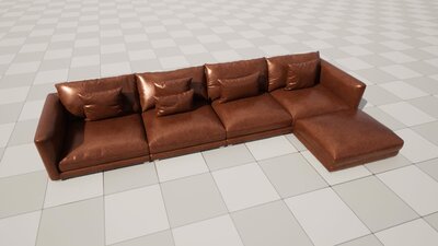 Realistic Sofa Col03 