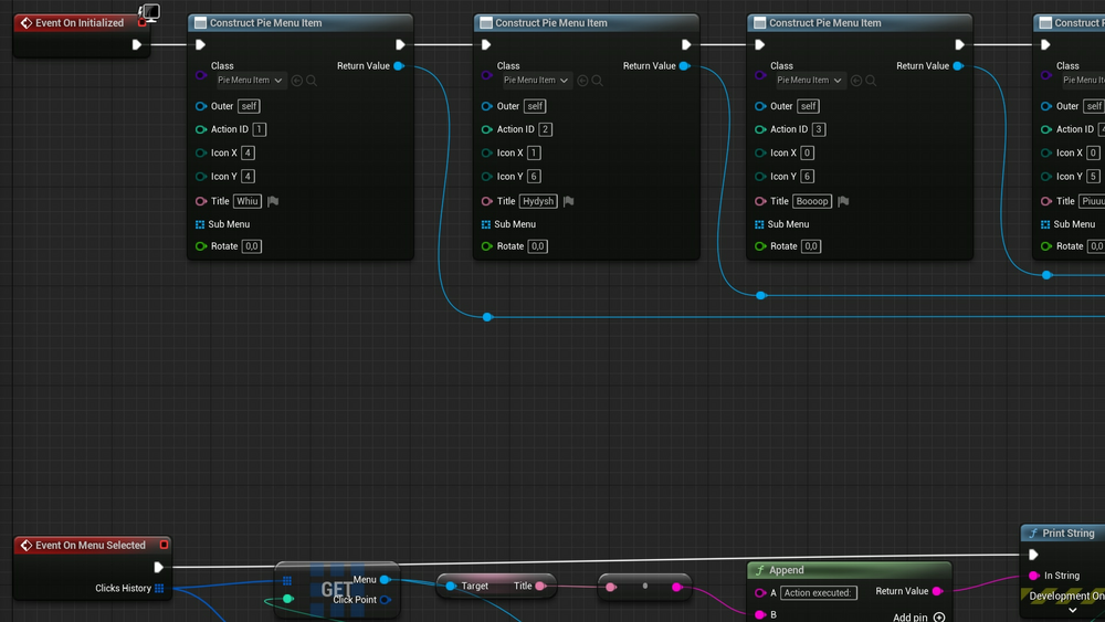 Dynamic nested Radial/Pie menu 