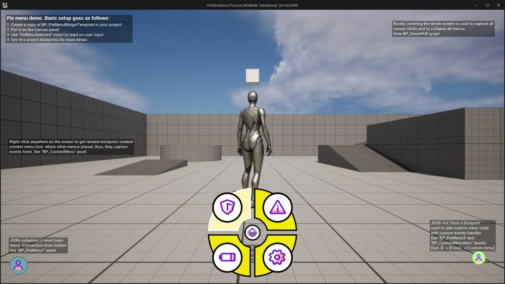 Dynamic nested Radial/Pie menu 