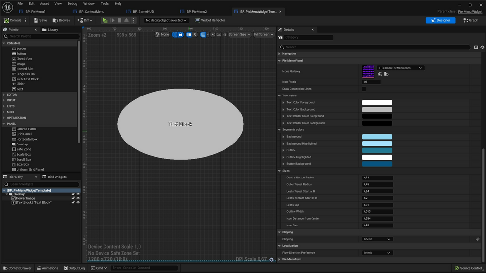 Dynamic nested Radial/Pie menu 