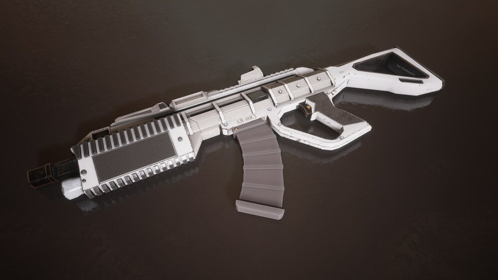 Sci-fi Futuristic Assault Rifle 