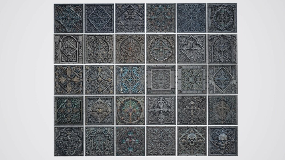 30 Medieval Gothic Materials Pack 03 