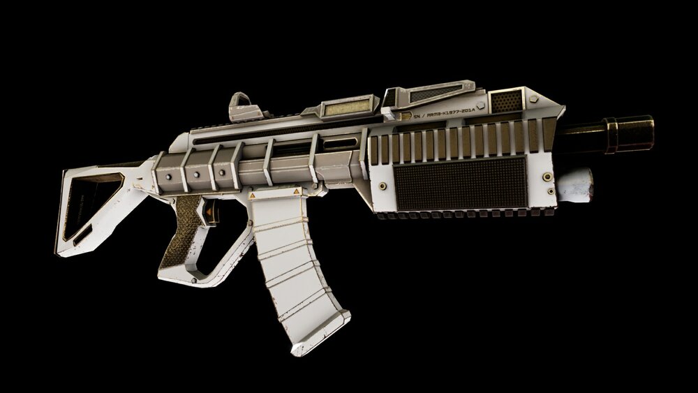 Sci-fi Futuristic Assault Rifle 