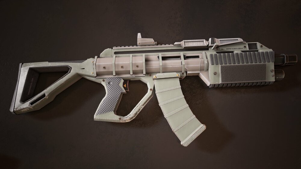 Sci-fi Futuristic Assault Rifle 