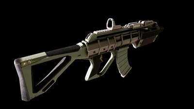 Sci-fi Futuristic Assault Rifle 