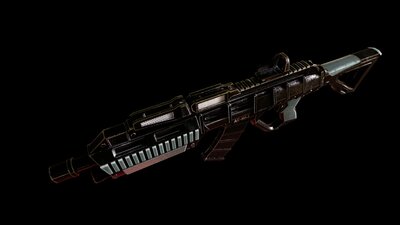 Sci-fi Futuristic Assault Rifle 