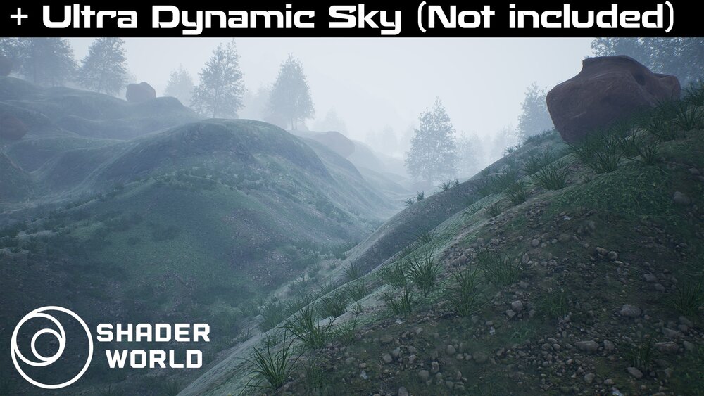 Shader World : procedural landscape, ocean, foliage 