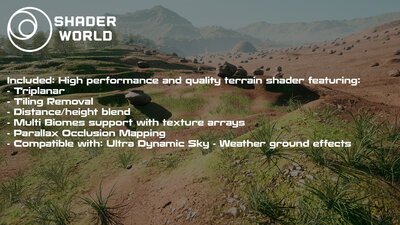 Shader World : procedural landscape, ocean, foliage 