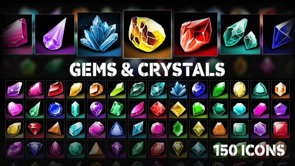 Gems And Crystals - Icons 