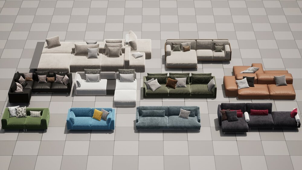 Real Sofa Collection 01 (10 Models) 