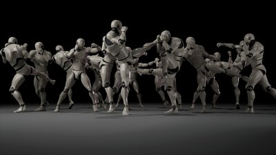 Combat animations - Kickboxing and Muay Thai V1 