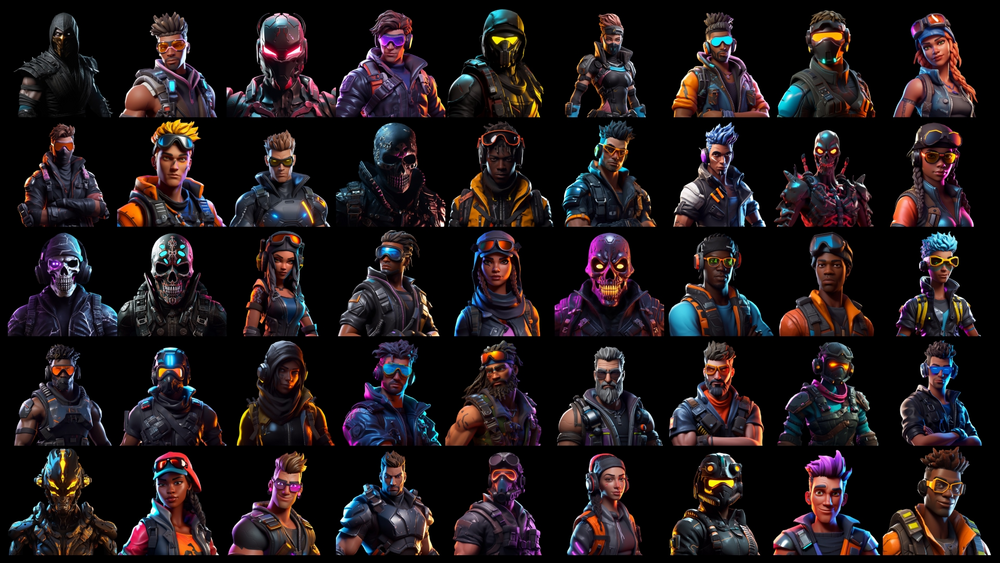 500 Game Characters I Transparent Background 