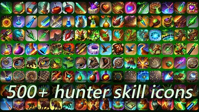 500+ hunter skill icons 