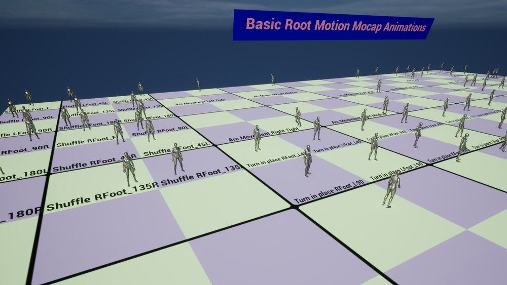 Basic Root Motion Mocap Animations 