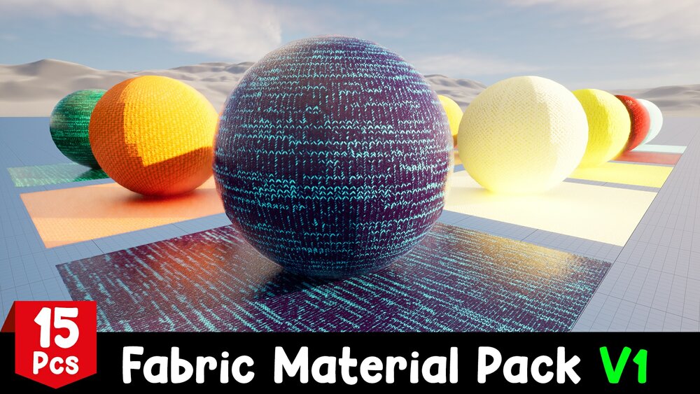 Fabric Material Pack V1 - 15 Pcs 2k Material 