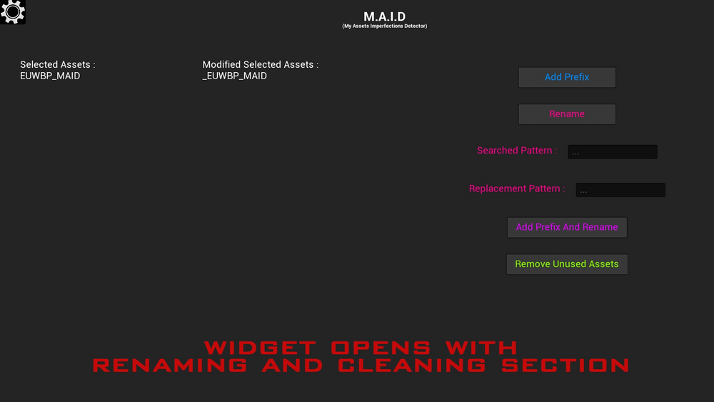 M.A.I.D (Assets/project cleaner and renamer) 