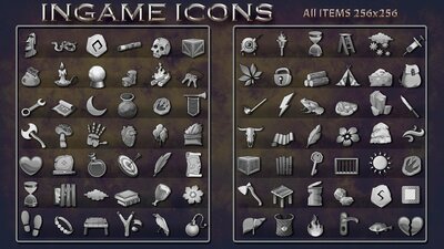 250 different Voluminous game icons 