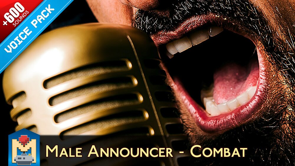 Combat Game Male Voice Announcer 