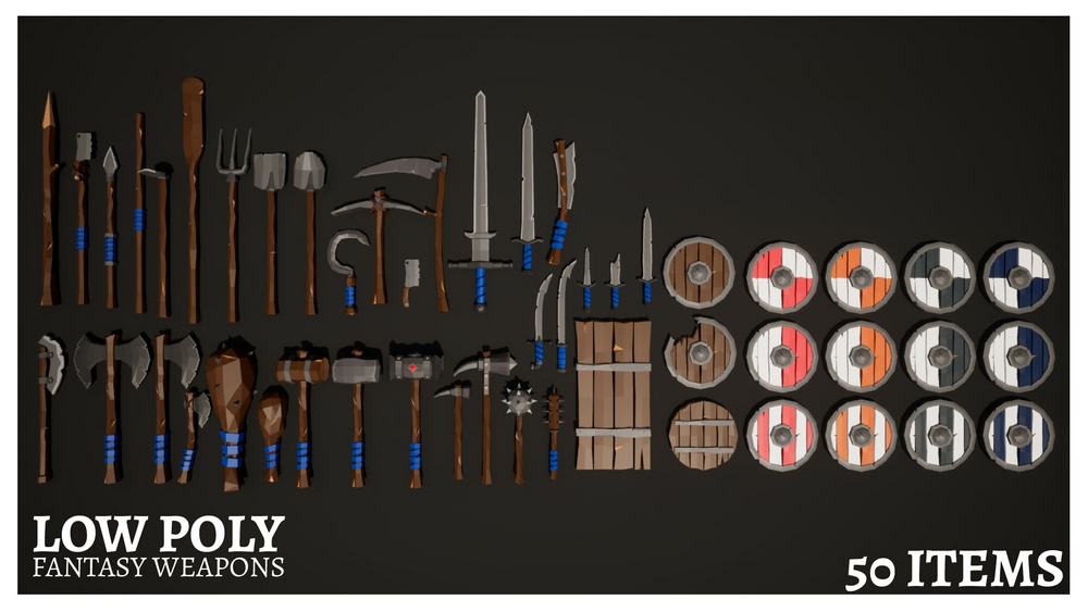 Low Poly Fantasy: Weapons Pack 