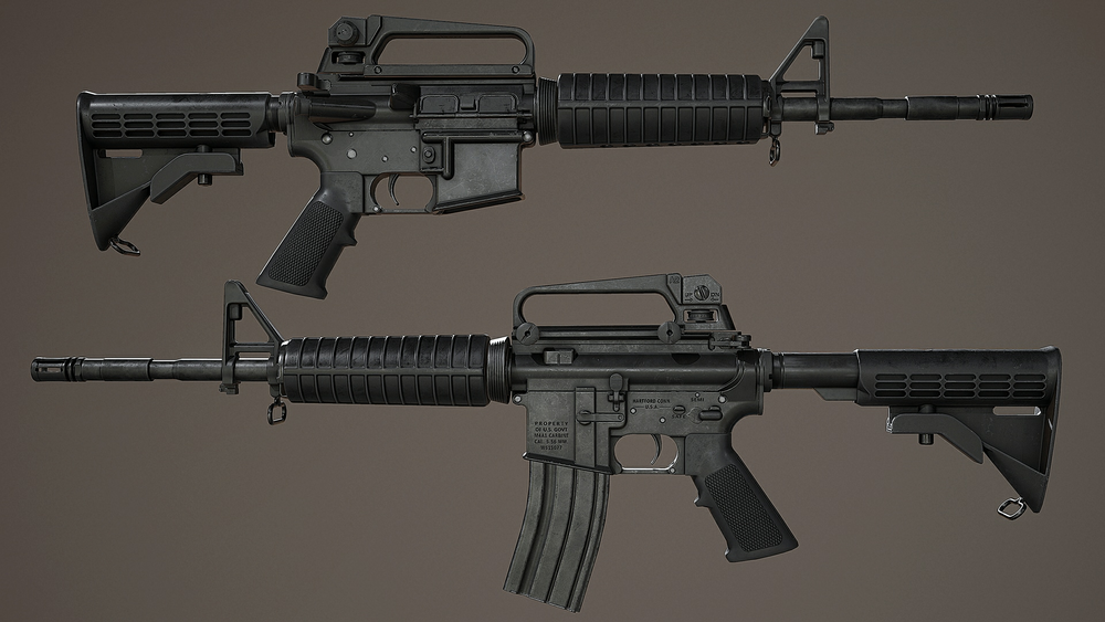 Animated FPS M4A1 Assault Rifle Pack 