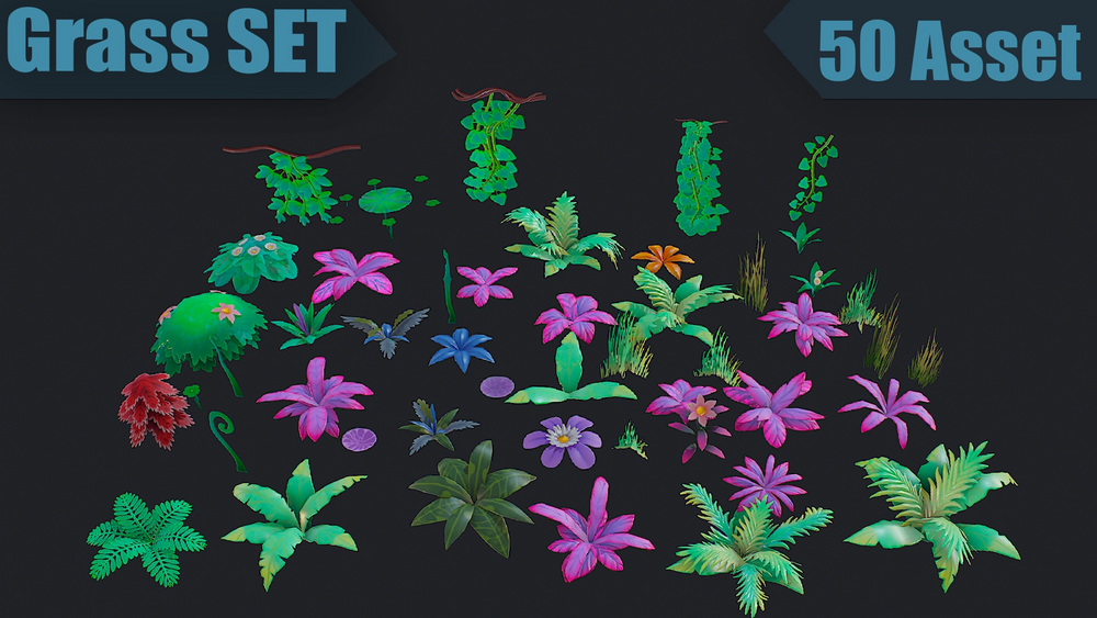 Stylized Plants and Grass 