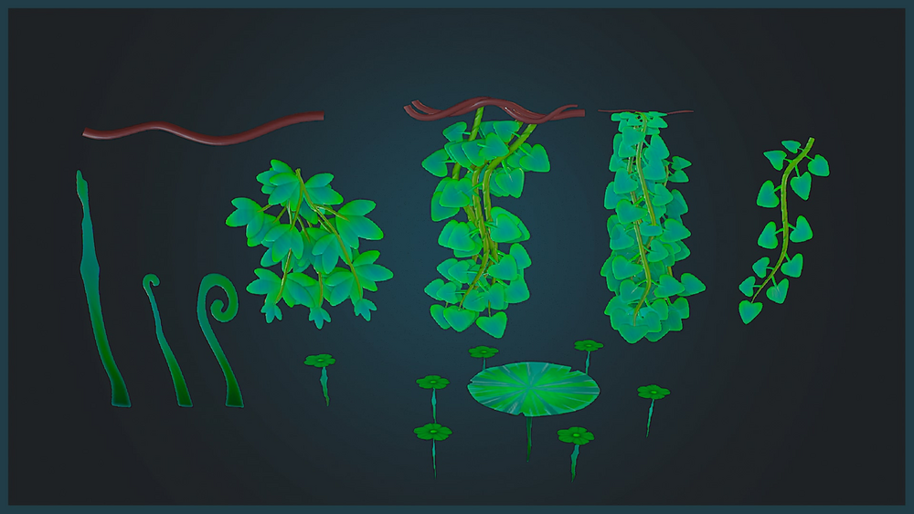 Stylized Plants and Grass 