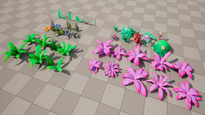 Stylized Plants and Grass 