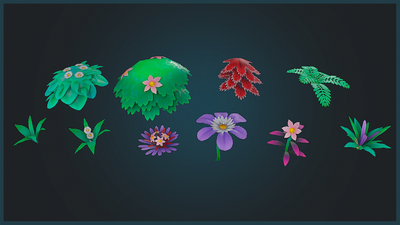 Stylized Plants and Grass 