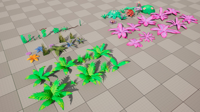 Stylized Plants and Grass 