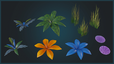 Stylized Plants and Grass 