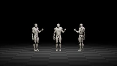 Talk while walking or standing animations 