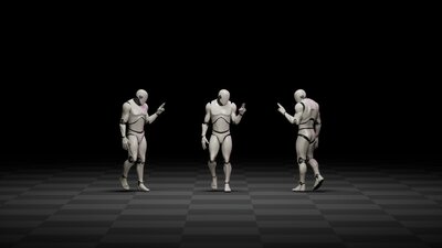 Talk while walking or standing animations 