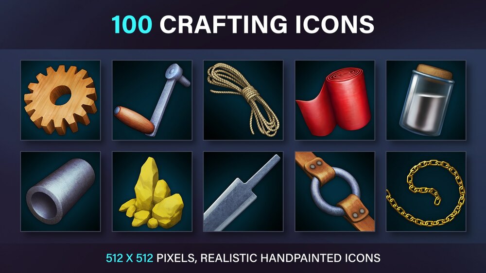 Crafting Material And Component Icons 