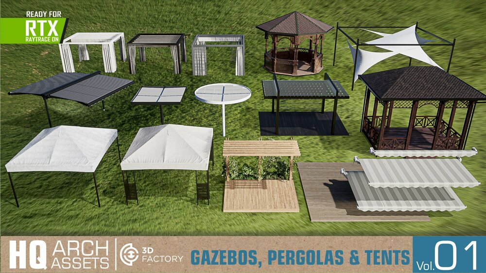 HQ Gazebos, Pergolas & Tents Vol. 1 