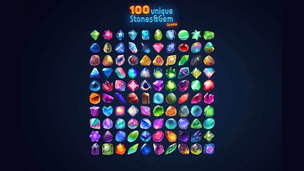 Stones And Gem Icons 