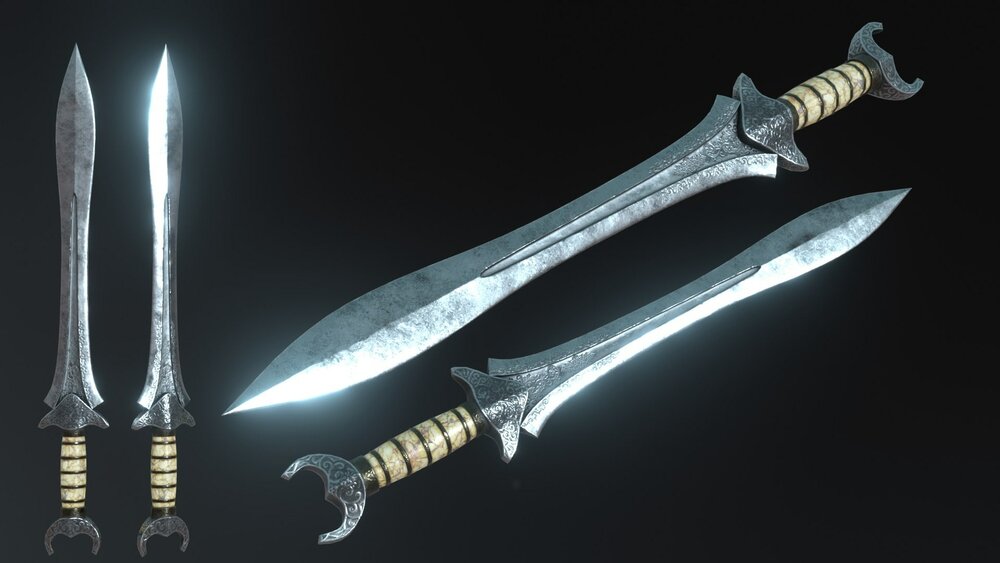 Silver Fantasy Weapon Set 