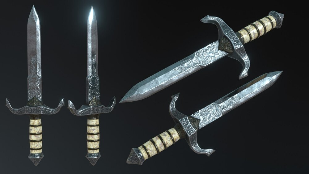 Silver Fantasy Weapon Set 