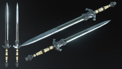 Silver Fantasy Weapon Set 